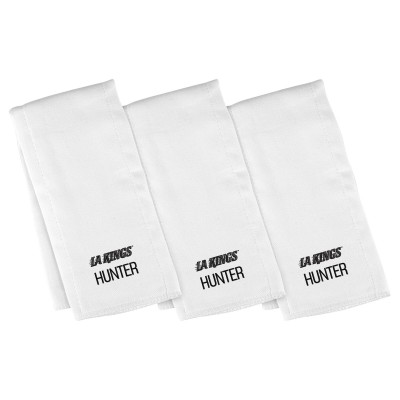 Малышам Los Angeles Kings Chad & Jake White Personalized Burp Cloth Three-Pack Set