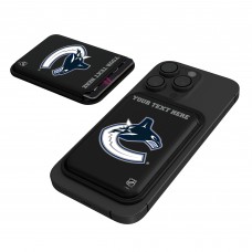 Vancouver Canucks Keyscaper Black Personalized Magnetic Credit Card Wallet