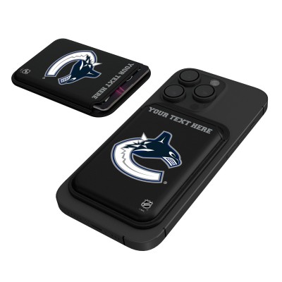 Vancouver Canucks Keyscaper Black Personalized Magnetic Credit Card Wallet