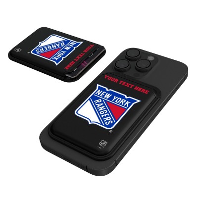 New York Rangers Keyscaper Black Personalized Magnetic Credit Card Wallet