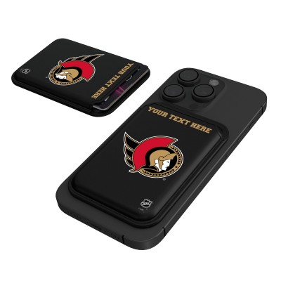 Ottawa Senators Keyscaper Black Personalized Magnetic Credit Card Wallet