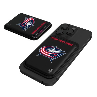 Columbus Blue Jackets Keyscaper Black Personalized Magnetic Credit Card Wallet