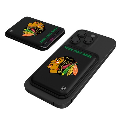 Chicago Blackhawks Keyscaper Personalized Magnetic Credit Card Wallet - Black