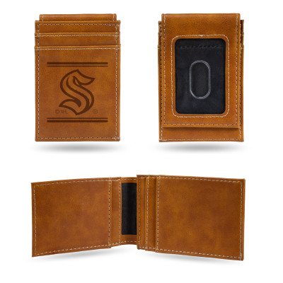 Seattle Kraken Brown Front Pocket Wallet