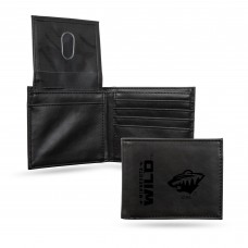 Кошелек Minnesota Wild Black Laser Engraved Billfold