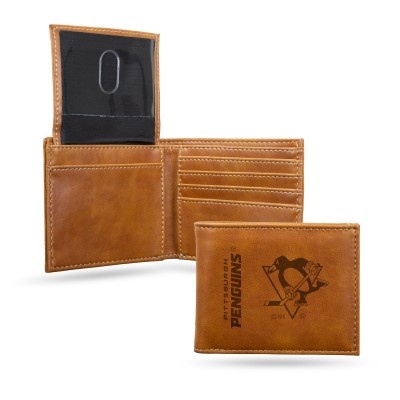 Кошелек Pittsburgh Penguins Brown Laser Engraved Billfold