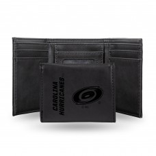 Кошелек Carolina Hurricanes Black Laser Engraved Tri-Fold