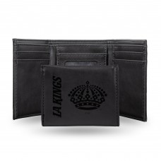 Los Angeles Kings Black Laser Engraved Tri-Fold Wallet