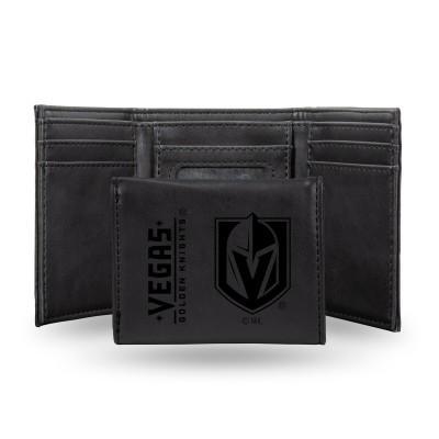 Кошелек Vegas Golden Knights Black Laser Engraved Tri-Fold