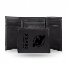 Кошелек New Jersey Devils Black Laser Engraved Tri-Fold Кошелек New Jersey Devils Black Laser Engraved Tri-Fold