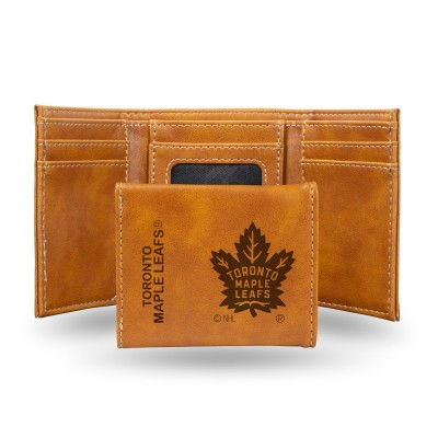 Кошелек Toronto Maple Leafs Brown Laser Engraved Tri-Fold