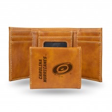 Кошелек Carolina Hurricanes Brown Laser Engraved Tri-Fold Кошелек Carolina Hurricanes Brown Laser Engraved Tri-Fold
