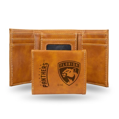 Кошелек Florida Panthers Laser Engraved Tri-Fold - Brown