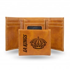 Los Angeles Kings Brown Laser Engraved Tri-Fold Wallet