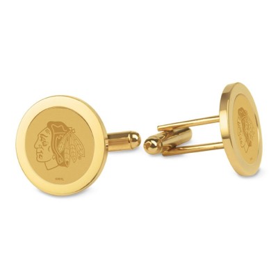 Chicago Blackhawks Gold Cufflinks
