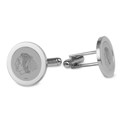 Chicago Blackhawks Silver Cufflinks