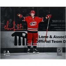 Andrei Svechnikov Carolina Hurricanes Autographed Fanatics Authentic 8 x 10 Red Jersey Celebrating Spotlight Photograph