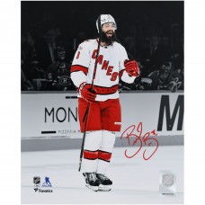 Brent Burns Carolina Hurricanes Autographed Fanatics Authentic 8 x 10 White Jersey Celebrating Spotlight Photograph