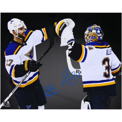 Jake Allen & Alex Pietrangelo St. Louis Blues Autographed Fanatics Authentic 16 x 20 Spotlight Photograph with Petro Inscription