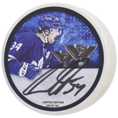 Шайба Auston Matthews Toronto Maple Leafs Autographed Fanatics Authentic Printed - Limited Edition of 134