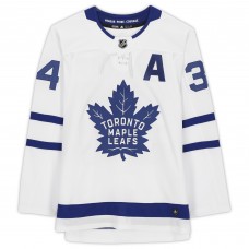 Игровая джерси Auston Matthews Toronto Maple Leafs Autographed Fanatics Authentic White adidas with 2021 Rocket Richard Inscription