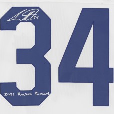 Игровая джерси Auston Matthews Toronto Maple Leafs Autographed Fanatics Authentic White adidas with 2021 Rocket Richard Inscription