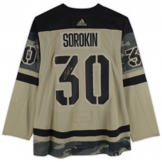 Ilya Sorokin New York Islanders Autographed Fanatics Authentic Camo adidas Authentic Jersey Ilya Sorokin New York Islanders Autographed Fanatics Authentic Camo adidas Authentic Jersey
