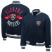 Женская рубашка Florida Panthers Starter Navy Printed Round Team Logo Satin Varsity Jacket Женская рубашка Florida Panthers Starter Navy Printed Round Team Logo Satin Varsity Jacket