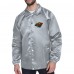 Minnesota Wild Starter Gray Printed Logo Coaches Full-Snap Jacket