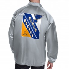 Бомбер St. Louis Blues Starter Printed Logo Coaches - Gray