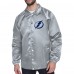 Tampa Bay Lightning Starter Gray Printed Logo Coaches Full-Snap Jacket