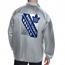 Куртка на кнопках Toronto Maple Leafs Starter Gray Printed Logo Coaches