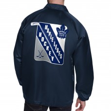 Куртка на кнопках Toronto Maple Leafs Starter Navy Printed Logo Coaches