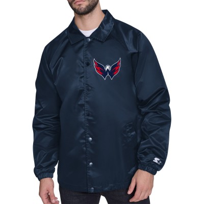 Бомбер Washington Capitals Starter Printed Logo Coaches - Navy