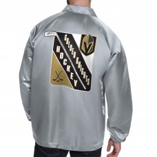 Куртка на кнопках Vegas Golden Knights Starter Gray Printed Logo Coaches