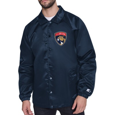 Бомбер Florida Panthers Starter Printed Logo Coaches - Navy