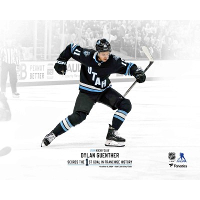 Dylan Guenther Utah Hockey Club Unsigned Fanatics Authentic First Goal in Franchise History Photograph