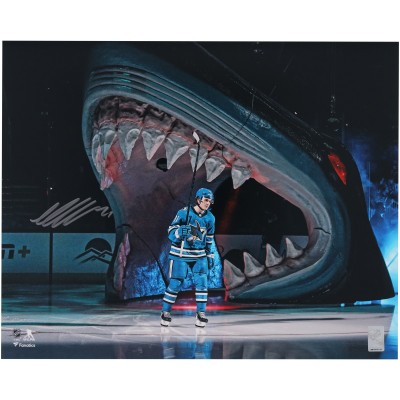Macklin Celebrini San Jose Sharks Autographed Fanatics Authentic 16 x 20 NHL Debut Photograph