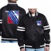 Подростковая New York Rangers Starter Gray Starter Printed Logo Satin Varsity Full-Snap Jacket