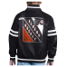 Подростковая Philadelphia Flyers Starter Black Starter Printed Logo Satin Varsity Full-Snap Jacket
