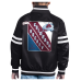 Подростковая Colorado Avalanche Starter Black Starter Printed Logo Satin Varsity Full-Snap Jacket