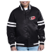 Подростковая Carolina Hurricanes Starter Black Starter Printed Logo Satin Varsity Full-Snap Jacket Подростковая Carolina Hurricanes Starter Black Starter Printed Logo Satin Varsity Full-Snap Jacket