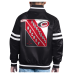 Подростковая Carolina Hurricanes Starter Black Starter Printed Logo Satin Varsity Full-Snap Jacket