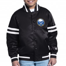 Бомбер Youth Buffalo Sabres Starter Gray Starter Printed Logo Satin Varsity