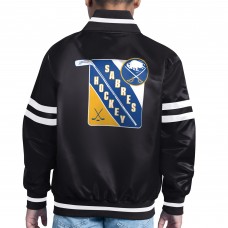 Бомбер Youth Buffalo Sabres Starter Gray Starter Printed Logo Satin Varsity