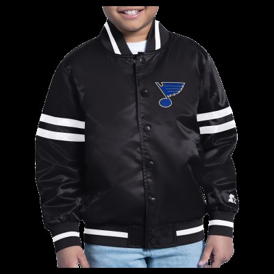 Бомбер St. Louis Blues Starter Youth Starter Printed Logo Satin Varsity - Black