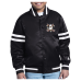 Подростковая Anaheim Ducks Starter Black Starter Printed Logo Satin Varsity Full-Snap Jacket