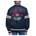 Подростковая Montreal Canadiens Starter Navy Printed Logo Satin Varsity Full-Snap Jacket