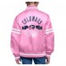 Подростковая Columbus Blue Jackets Starter Pink Printed Logo Satin Varsity Full-Snap Jacket