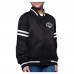 Подростковая Los Angeles Kings Starter Black Printed Logo Satin Varsity Full-Snap Jacket